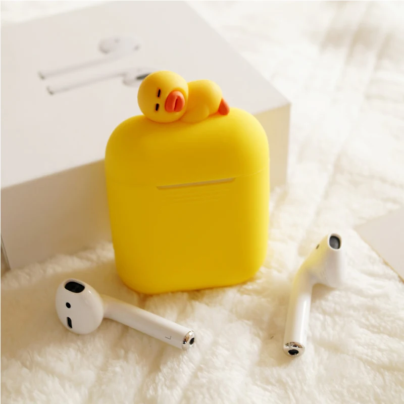 3D мультфильм DIY силиконовый чехол для Apple Airpods аксессуары Bluetooth наушники милые украшения чехол прекрасное покрытие анти-потери ремень