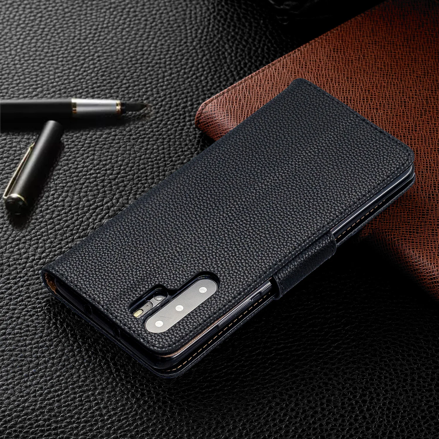 Wallet Phone Case for Huawei P30 Pro/P30 Lite/P30/P20 Pro PU Leather Auto Folio Flip Cover Stand Magetic Closure w/ Card Holder