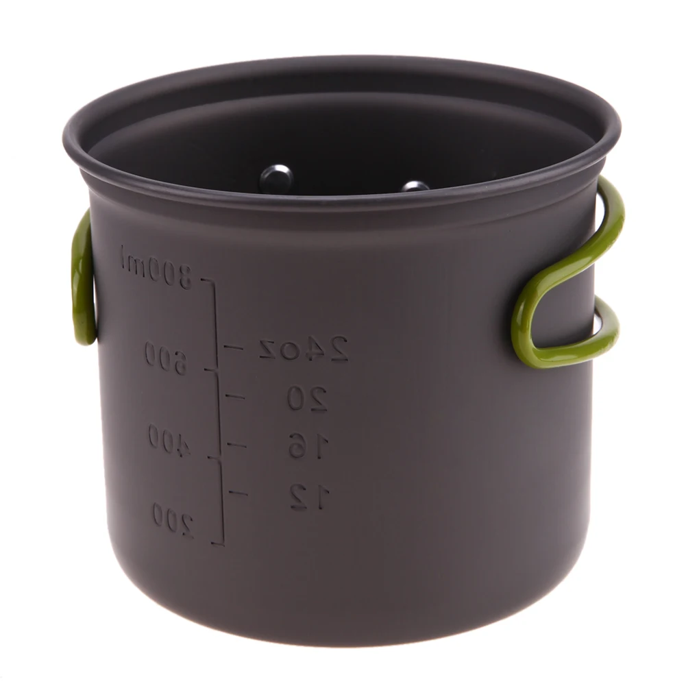 2 unids piezas Juego de vajilla antiadherente olla ultraligero utensilios de cocina Picnic Camping Pan al aire libre herramientas de Camping