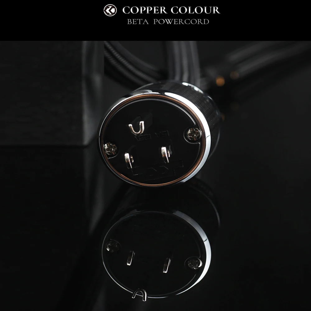 Copper Colour CC BETA US Plug Hi-Fi Powercord freeze OCC Silver cable audiophile Teflon _06