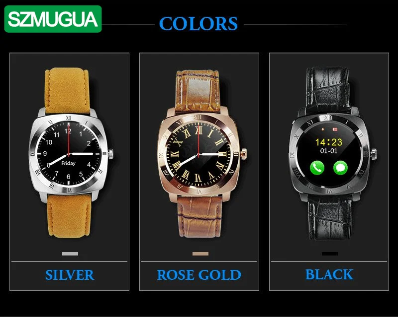 

SZMUGUA 5pcs Bluetooth Smart Watch with SIM TF Card Slot Pedometer Sleep Tracker for Android IOS Smartphones