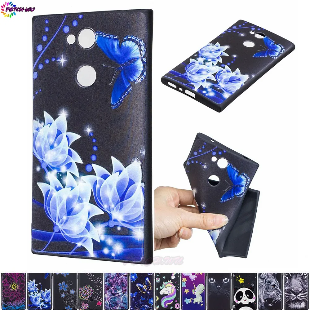 Лаки рельефный чехол для sony Xperia L2 H3311 H4311 H3321 H4331 мягкий телефона из ТПУ с принтом