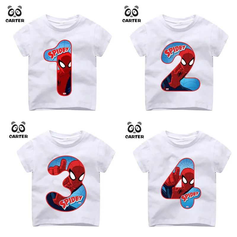 camisetas de spiderman para niños