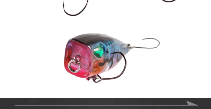 Mini Micro Poppers Topwater Fishing Lure 4cm 3g 10pcs Pesca Artificial Bait Pike Carp Fishing Fly Fishing Artificial Bait (5)