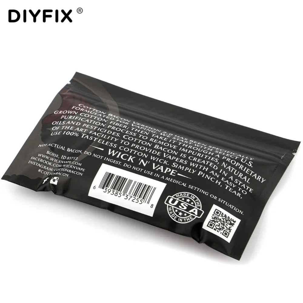 Фитиль DIYFIX из органического хлопка бекона для электронной сигареты