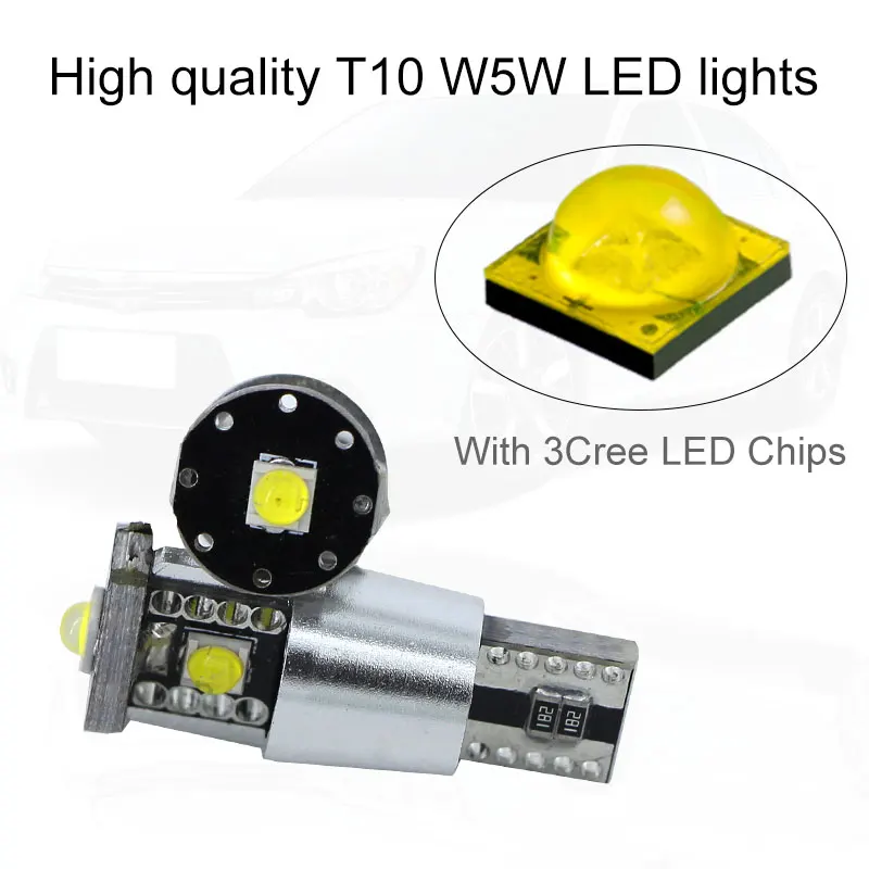 2 шт. Автомобильные светодиодные лампы T10 W5W для Mercedes Benz w211 w203 w204 c200 w210 w124 w202 w212