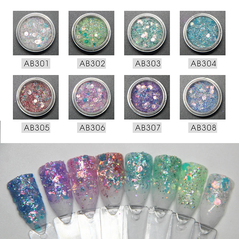 

Verniton Decoration Art Shaker Sequins Chameleon Nail Glitter Changing Magic Mirror Popular Design Colorful Nail Pigment