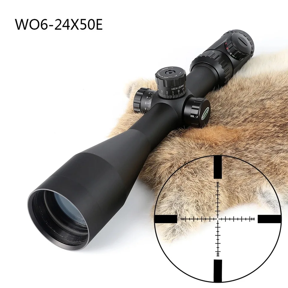 

Hunting Shooting 6-24X50 Optical Sight P4 Glass Etched Reticle Riflescopes Side Parallax Adjustment Rifle Scope