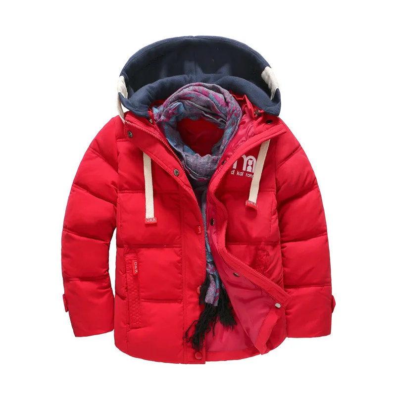 

BibiCola boys winter outerwear fashion cotton thick down parkas for children casual hoodies bebe clothing kids coats jackets