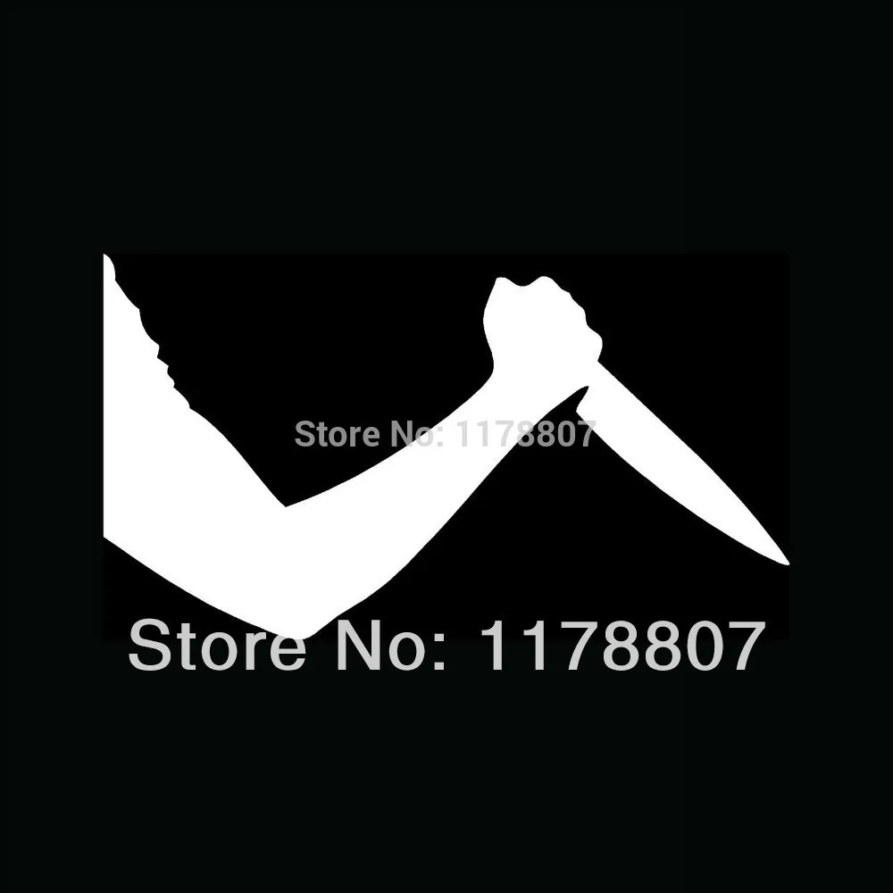 STAB Sticker Silhouette Knife Murder Vinyl for Car Window Truck Bumper