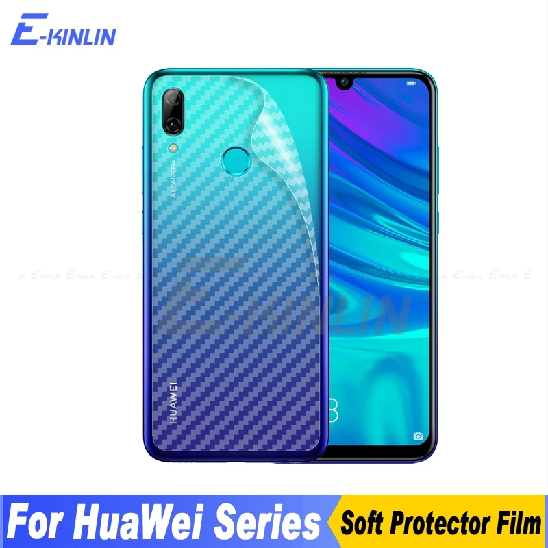 

3D Carbon Fiber Back Cover Screen Protector For HuaWei P Smart Z Plus 2019 2018 GR5 2017 Sticker Protective Film Not Glass