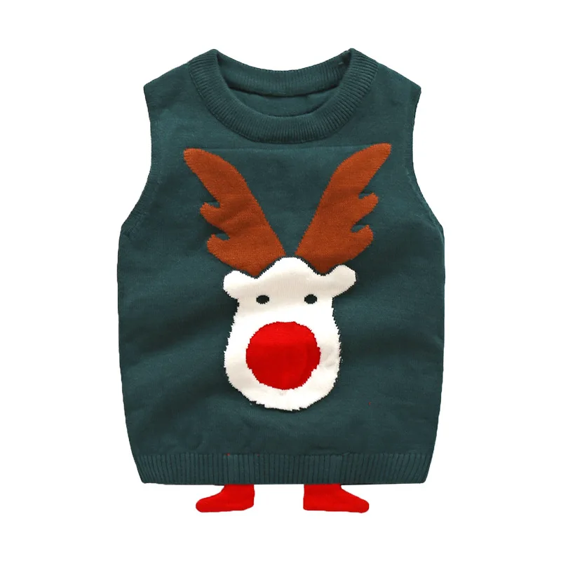 

Children's sweater vest for girls and boys kids clothes match with shirt will be very beautiful waiting for christmas day