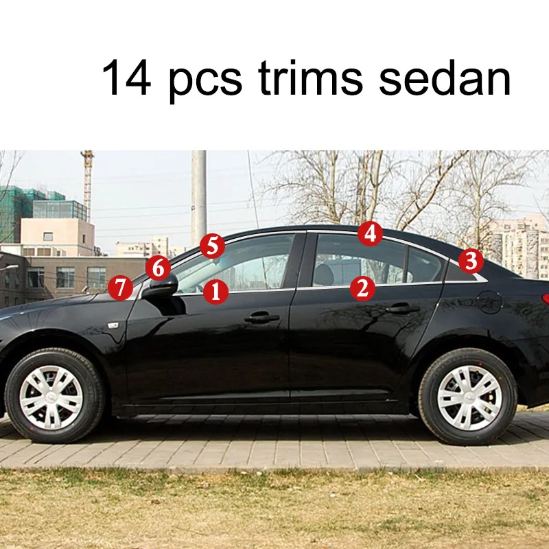 Оконная отделка из нержавеющей стали lsrtw2017 304 для chevrolet cruze 2008 2009 2010 2011 2012 2013 2014 2015