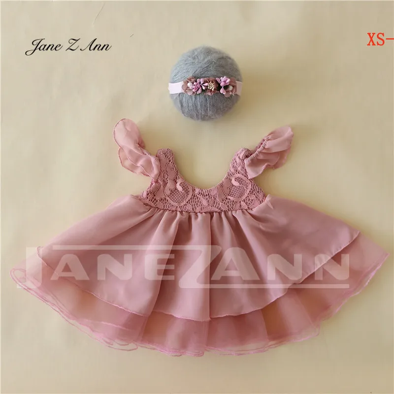 Headwear + Vestido Jane Newborn Fotografia Roupas Bebê Princesa Traje Estúdio Foto Tendo Acessórios Idéias Criativas z Ann 4 Mamãe e Bebê