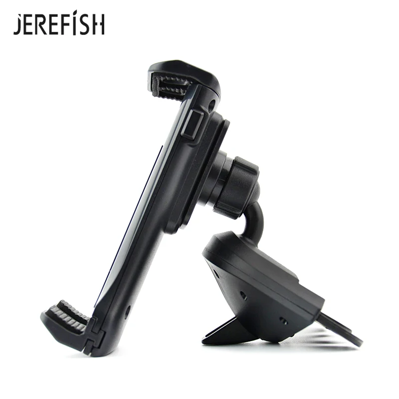 2 in 1 Universal Car Phone Mount CD Slot Tablet Mount for 4.7-12 Android Tablet iPad Sturdy CD Player Cell Phone Holder in Car