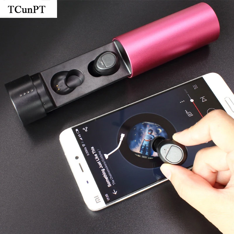 

TCunPT New TWS Pull-type Charging Bin Wireless Bluetooth Headset 5.0 Stealth Mini Headphones Waterproof Sport Running Earpone
