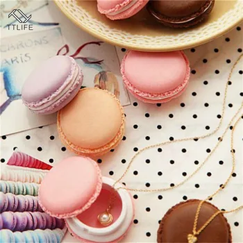

TTLIFE Portable Candy Color Mini Cute Macarons Jewelry Ring Necklace Pills Beads Carrying Case Organizer Home Storage Box Decor