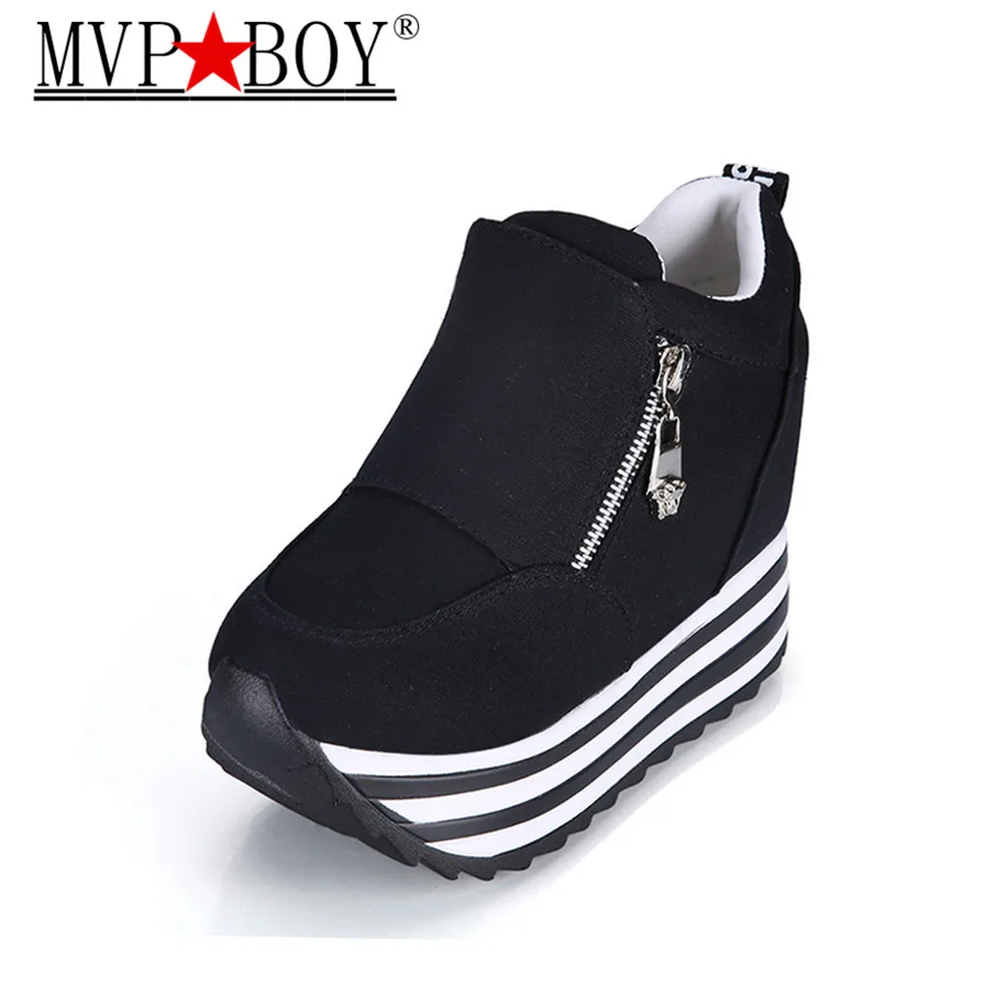 

MVP BOY Casual Shoes For Women Chunky Sole Hidden Height Increasing Women Shoes Trifle Women Single Shoe Tenis Feminino