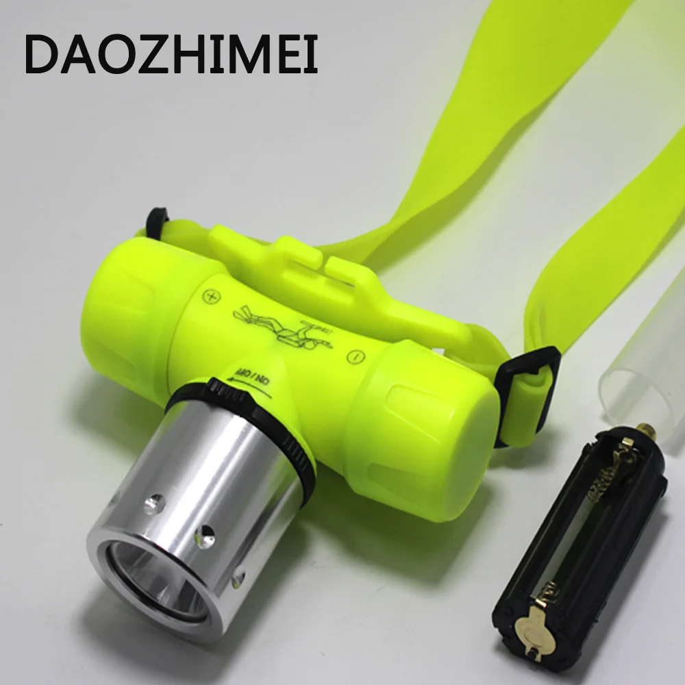 Underwater Diving Headlight 3800 Lumen T6 Headlamp LED Waterproof Swimming Dive Head Light Torch