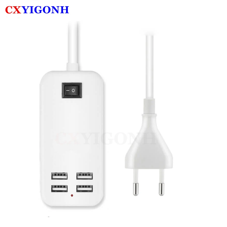 

4 Ports USB Charger for iPhone 5 6S 7 8 Plus X iPad Desktop Power Adapter for Samsung S7 S8 S9 Xiaomi Huawei Mobile Phone Tablet
