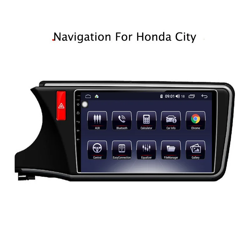 Best 10.1" Android 8.1 8 core 4G RAM 64G ROM GPS Navigation Car Radio For Honda City/Greiz/Gienia 2015-2018,with Carplay/4G LTE 1