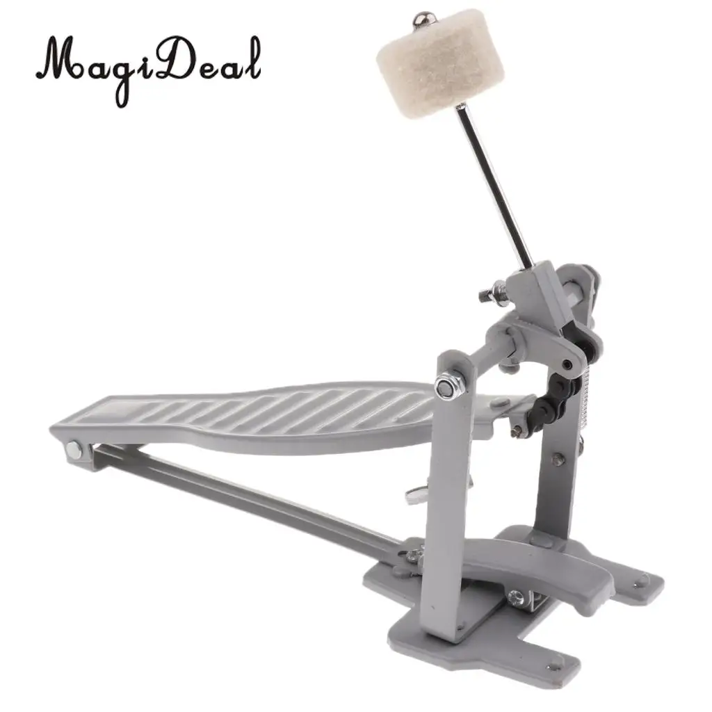Aluminium Alloy Single Spring Bass Drum Pedal Adjustable Stroke with Drum Wool Beater For Percussion Replacement Accessories