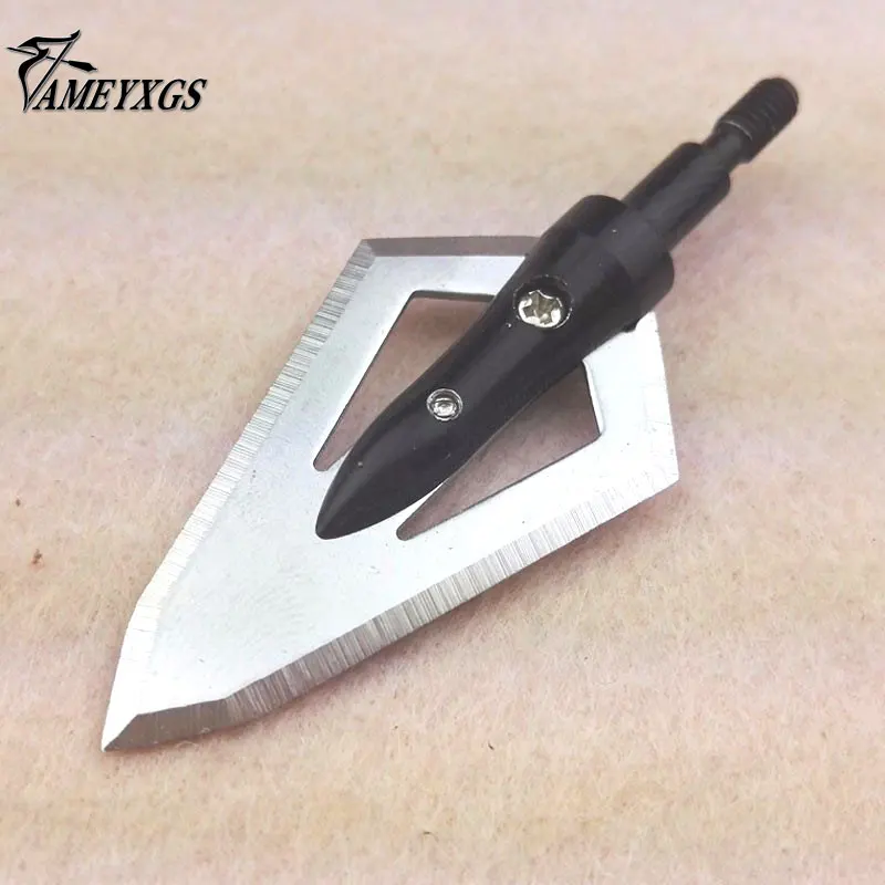 

6 Pcs Hunting Archery Broadheads 100GR Arrowhead 3-blades ArrTips Point for Compound Bow or Crossbow Carbon Arcos y Flechas