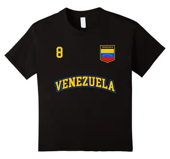 

Fashion Mens T Shirt Men Summer Casual Venezuela Shirt Number 8 + Back Soccers Team Sporter Futbol Fashion Tees