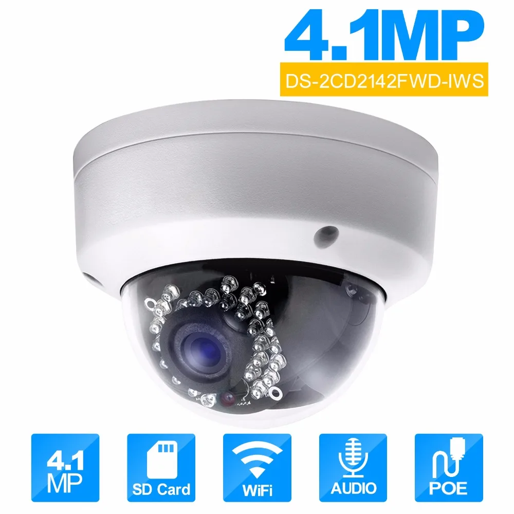 

Original Updatable HIKVISION 4MP CCTV Camera DS-2CD2142FWD-IWS MINI WIFI Dome Camera PoE IP Camera replace ds-2cd2135f-iws