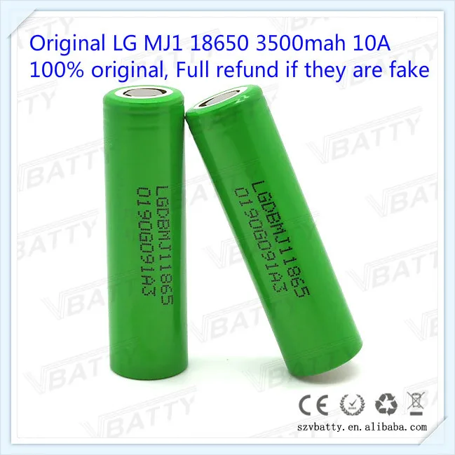 Для LG MJ1 18650 3500mah 10A 3,7 V перезаряжаемый литий-ионный аккумулятор с плоским верхом(1 шт