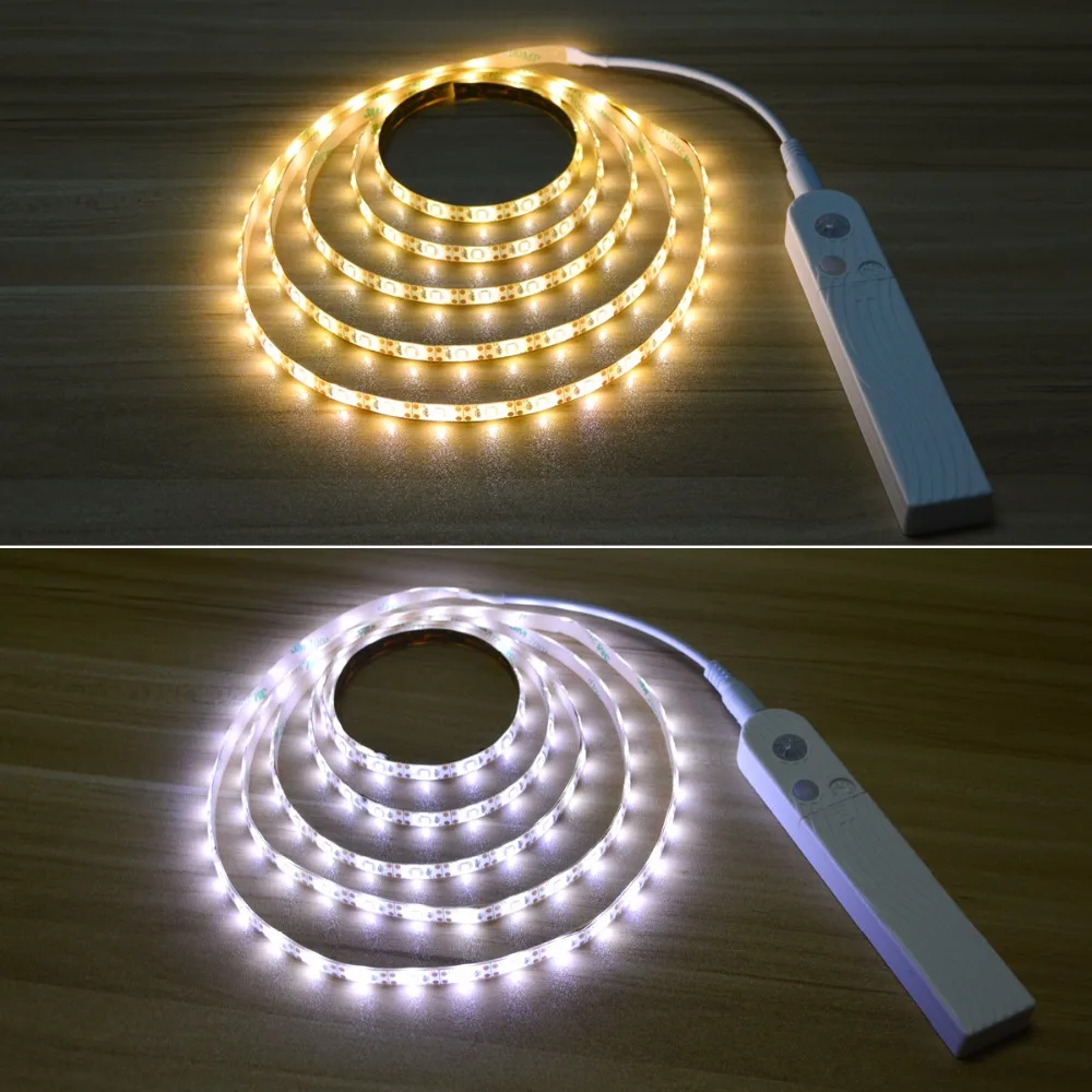 2 Pack Gritin Luz Nocturna, Porche Luces LED Armario Recargable USB con Sensor Movimiento Guardarropa Cocina 30 LED Lámpara Nocturna con 3 Modos Luz Cálida para Escaleras 