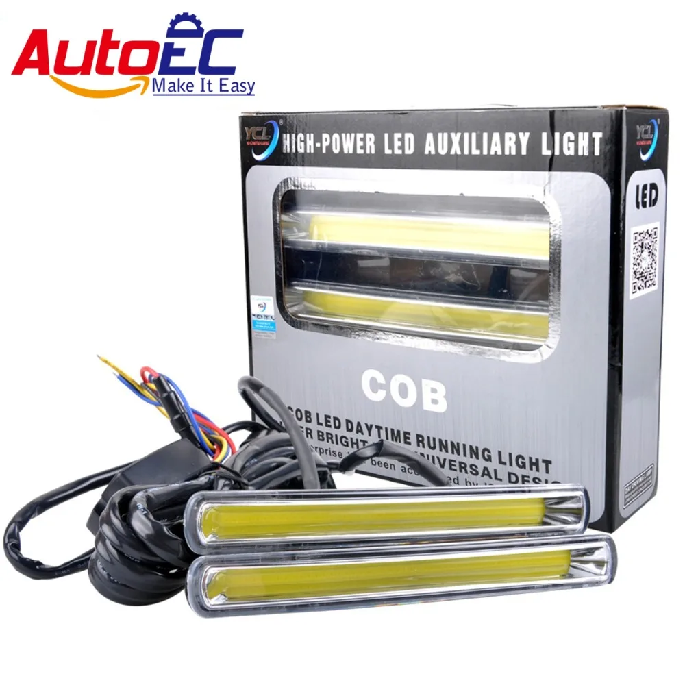 Autoec 2 個ハイパワー車の昼間ライトDC12V 6000 18k新しいスタイリング装飾用 4 × 4 アクセサリーオフロード