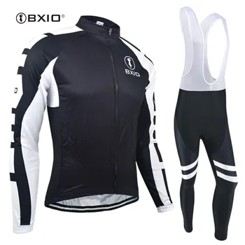 

BXIO Full Sleeve Cycling Jersey Black Cycle Wear Anti-Pilling Bike cycling Clothing Ropa Ciclismo Hombre Cycling Sets Kit 015
