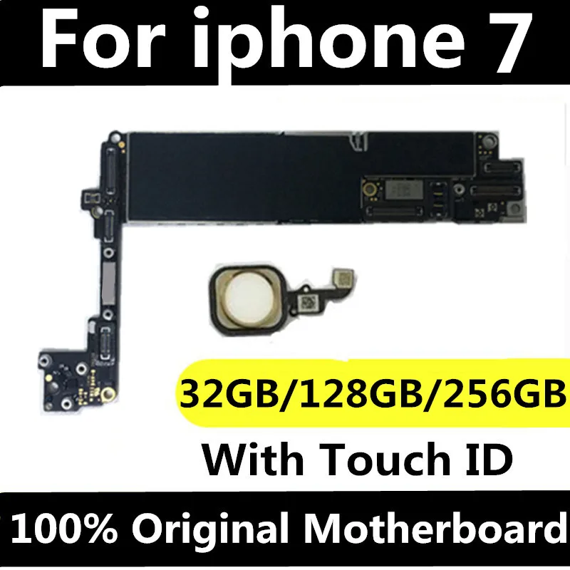 Полный разблокирован для iphone 7 4 дюймов материнская плата с сенсорным ID/без