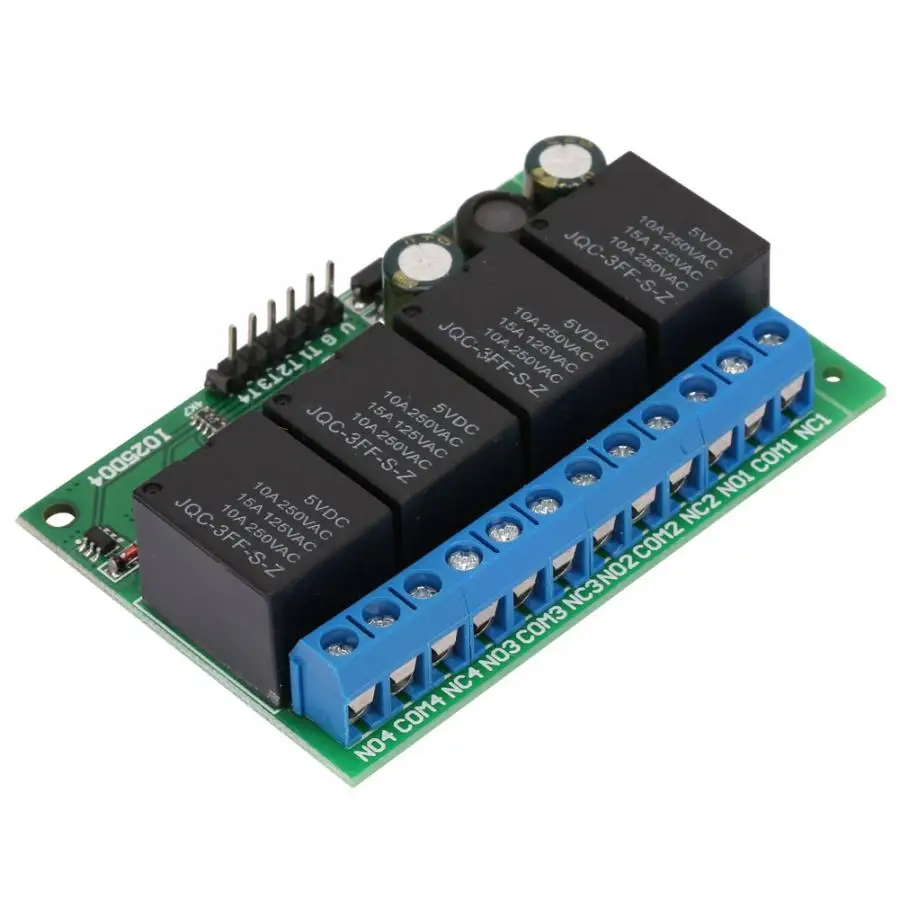

1Pc DC6-24V 4CH 12V Low Pulse Trigger Self-locking Relay Module Interface Board delay relay voltage