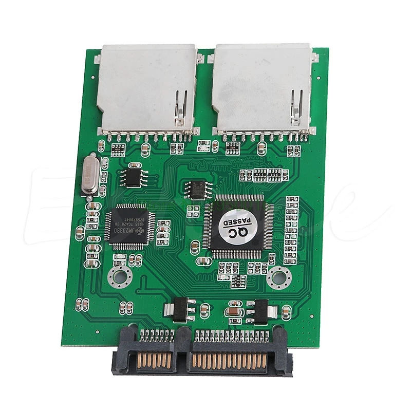 2 Порты и разъёмы Dual SD SDHC MMC RAID адаптер SATA конвертер для любого Ёмкость SD карты C26