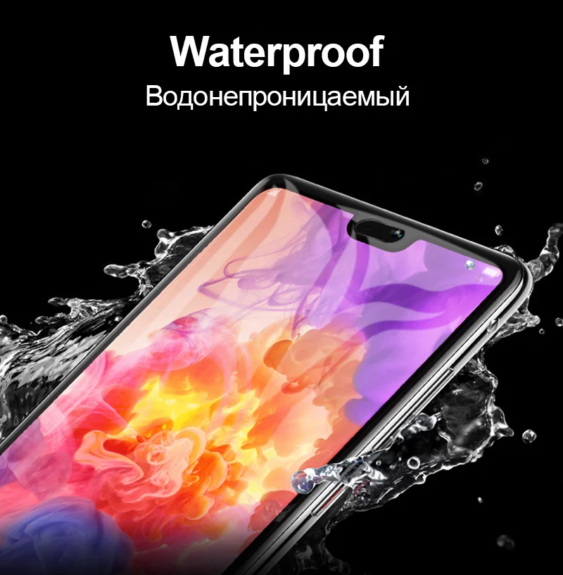 TOMKAS 5D Full Cover Glass For Huawei P20 Lite Tempered Glass For Huawei P10 Lite P20 Pro Glass Round Edge Screen Protector Film