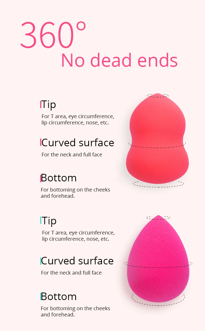 wet and dry use Makeup Sponge Foundation Cosmetic Puff (3)