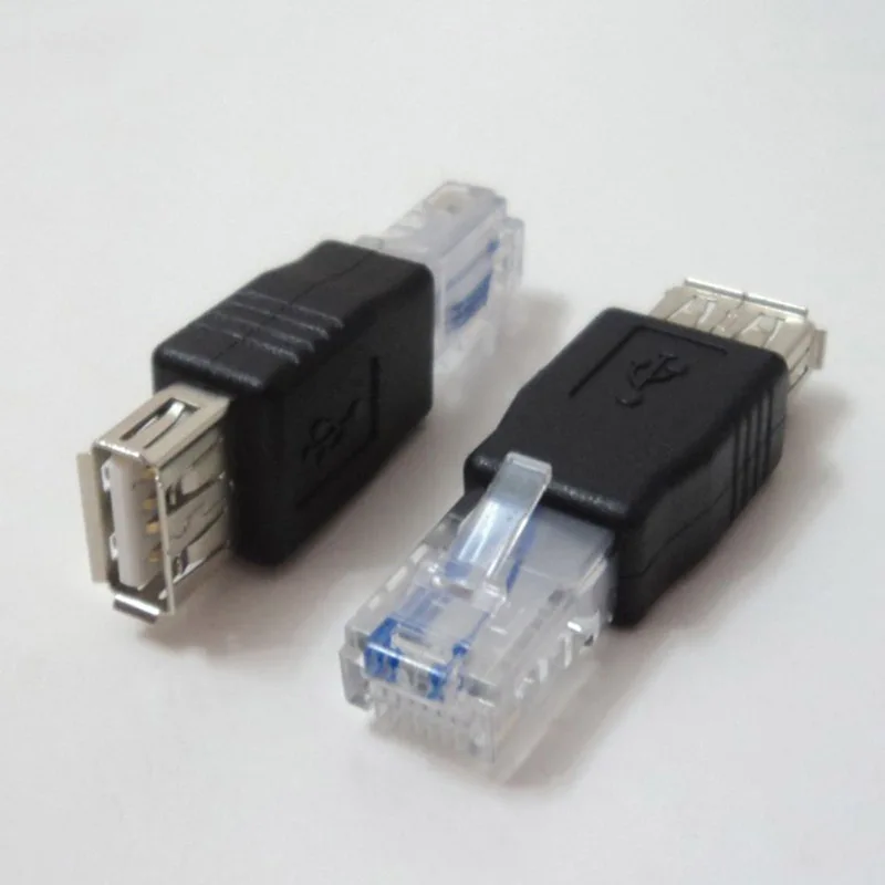 

2Pcs PC USB to RJ45 Female A to Ethernet Internet RJ45 Connector Adapter DJA99