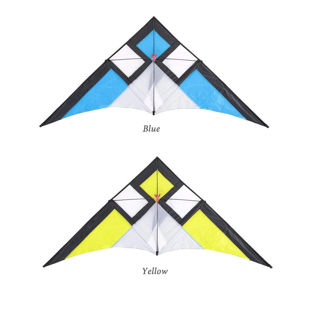 

290*135cm Wide Single Line Stunt Kite Children Adults Delta-shape Triangle Fly Kite Flyer for Beach Vacation Family Fun toys
