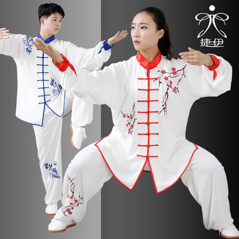 #Special Offers Nieuwe Tang Stijl Lange Mouwen Print Bloemen Losse Fit Kostuum Voor Mannen Klassieke Hapkido Kendo Tai Chi Kung Fu Kleding judo Sport Pak