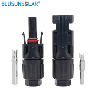 

Blusunsolar 1pair TUV Approved IP67 Solar Pv Male Female Solar Panel PV Connector For PV Cable 2.5/4.0/6.0mm2 For Solar Project