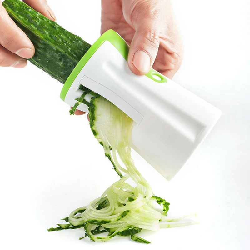 Kitchen Accessories Gadgets Tools Spiral Funnel Vegetable Grater ABS+Stainless Steel Carrot Cucumber Slicer Chopper Kitchen Item