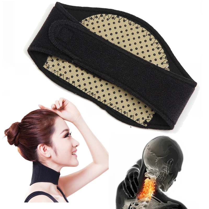 

Tourmaline neck support self-heating brace magnetic therapy neck wrap pain relief cervical vertebra neck guard belt