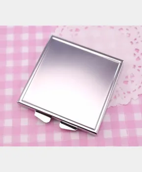 

Square Mirror Compact Blank Plain Silver Colour For DIY Decoden Kawaii M060F