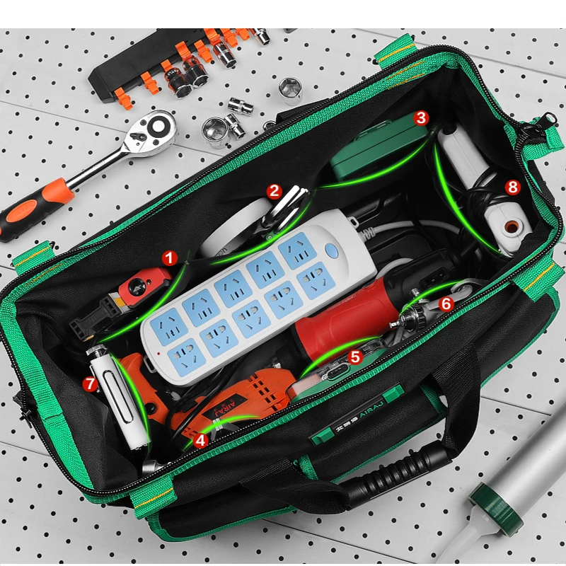  Airaj 2019 Maleta de Ferramentas, Simples/classic/upgrade/flagship Grossa à Prova d' Água de Grande Capacidade de Multi-função Bolsas Eletricista - Image 3