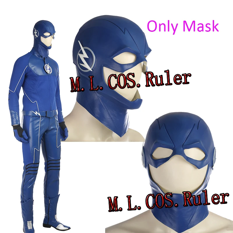 

Blue Flash From Future Flash Blue Flash Cosplay Mask Only the Helmet Headwear For Halloween Custom Made Free Shipping
