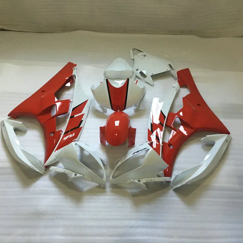 

Injection mold Fairing Kit for YAMAHA YZFR6 06 07 YZF R6 2006 2007 YZF600 yzfr6 06 07 New red white Fairings set+7gifts KA09