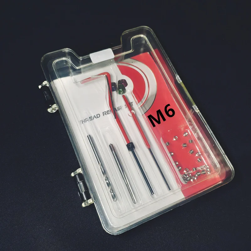 M6 Car Pro Coil Drill Tool Metric Thread Repair Insert Kit M6 for
