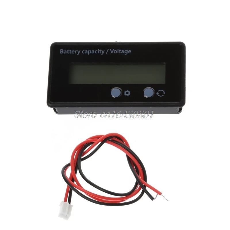 LCD 12V 24V 48V Digital Display Battery Capacity Status Indicator Monitor #US 
